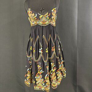 Anthropologie Embroidered Boho Babydoll Dress | XS | NWT